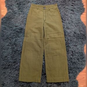Apiece Apart olive green crop pants, sz 4